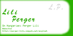 lili perger business card